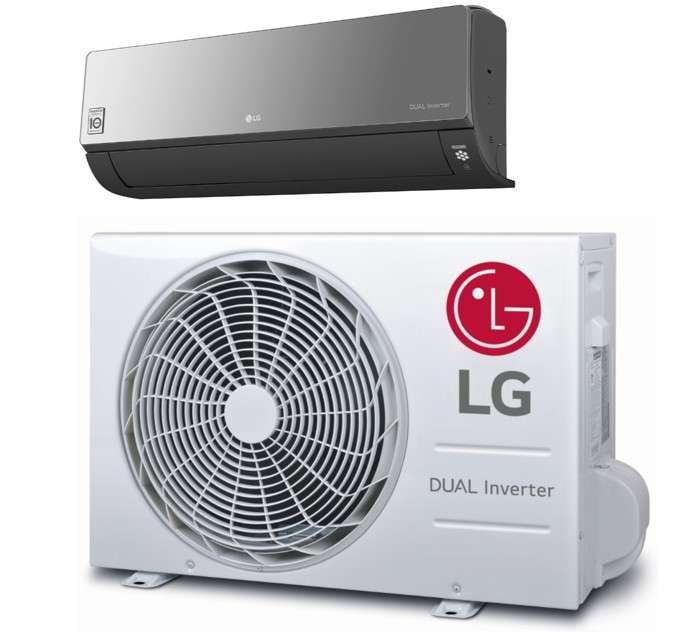 Lg Ac Bk R Kw Artcool Black Mirror Inverter Binnen En Buitenunit